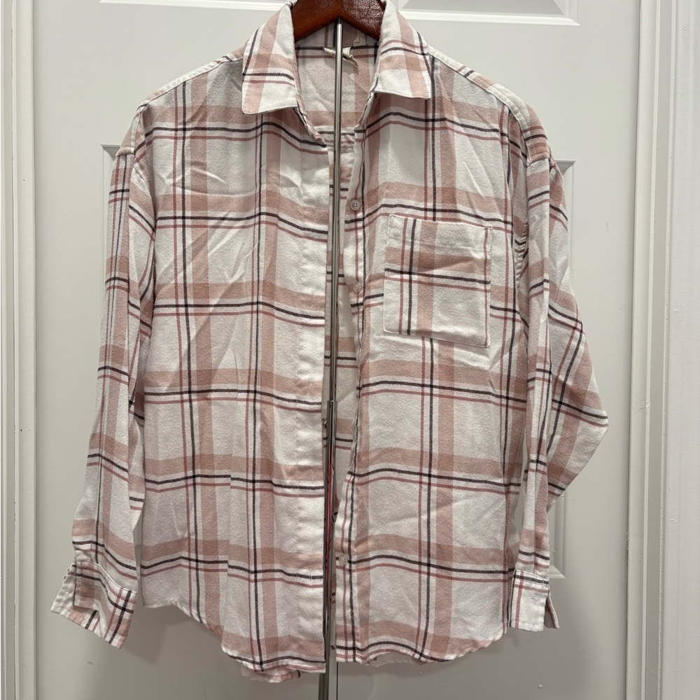 White Crow Checkered Shirt in Pink and White